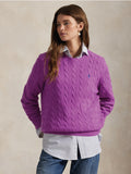 2026 New Arrival Maglia a Trecce Relaxed Fit Viola