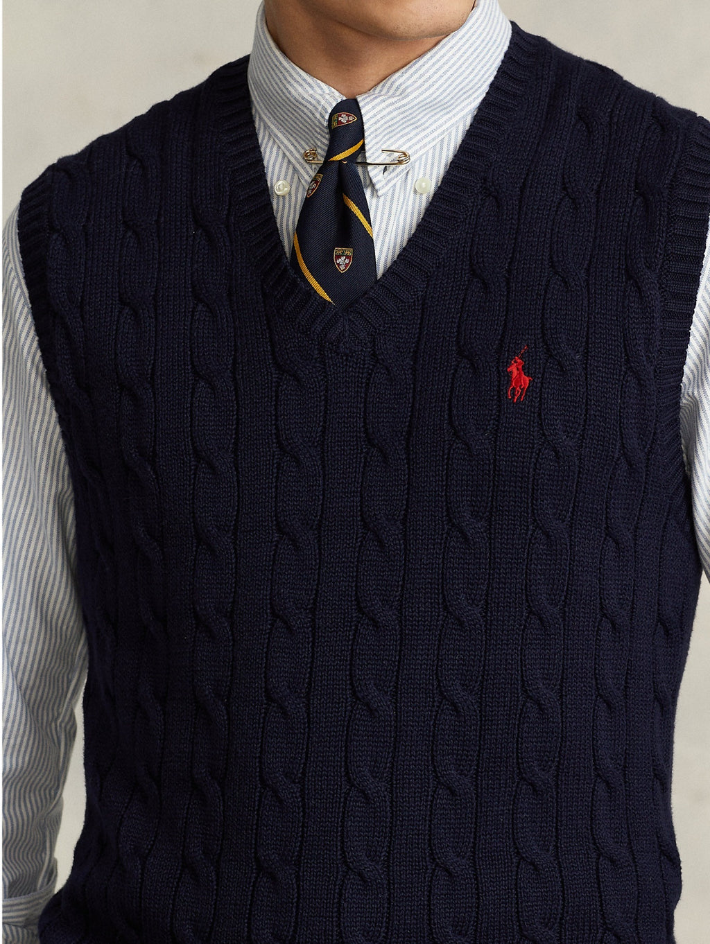 2026 New Arrival Gilet in Maglia a Trecce Blu Navy
