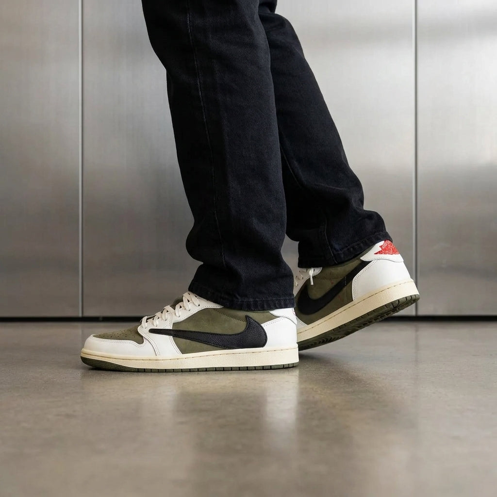 2026 New Arrival Travis Scott x Air Jordan 1 Low OG 'Medium Olive'