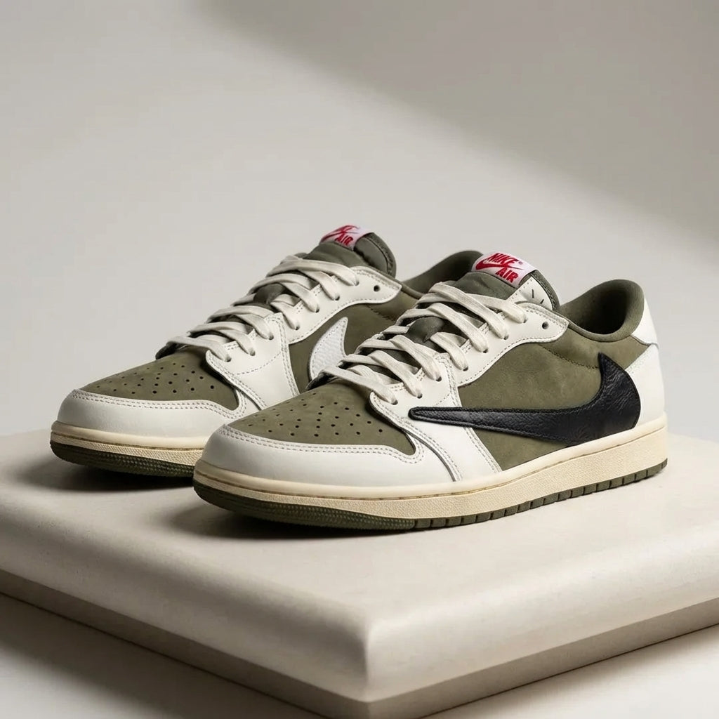 2026 New Arrival Travis Scott x Air Jordan 1 Low OG 'Medium Olive'