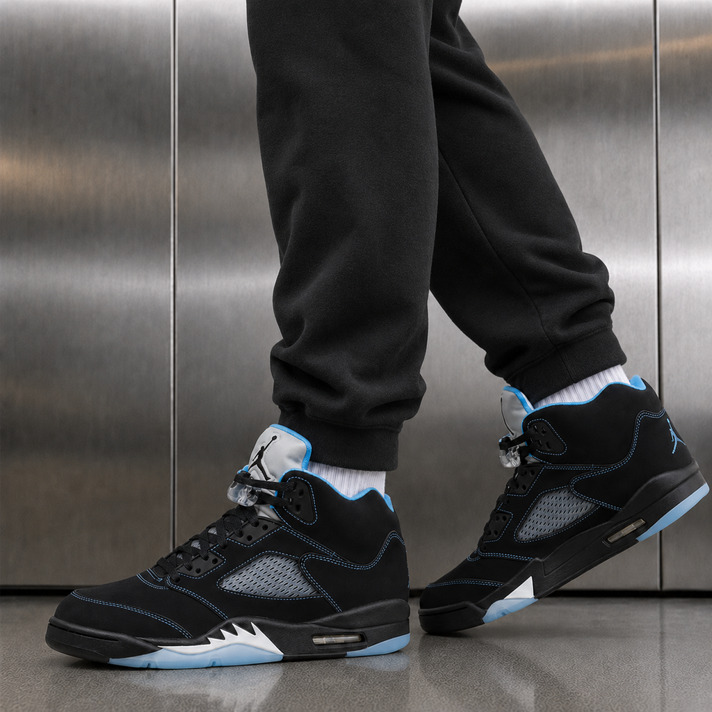 2026 New Arrival Air Jordan 5 'Black University Blue'