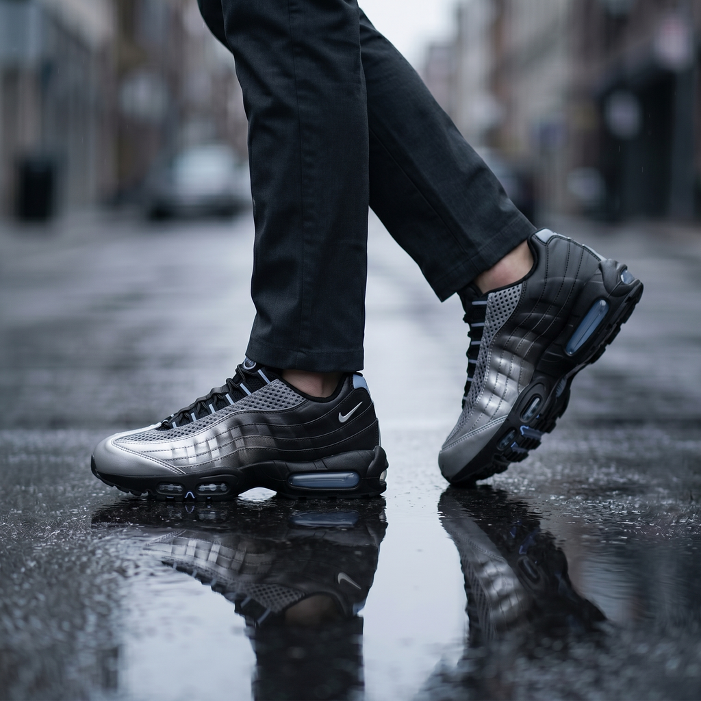 Palace Skateboards x Nike Air Max 95 'Silver Black'