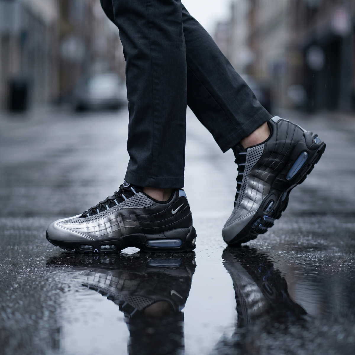 Palace Skateboards x Nike Air Max 95 'Silver Black'