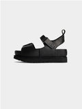 2026 New Arrival Sandali Platform Goldenstar Hi in Pelle Nera