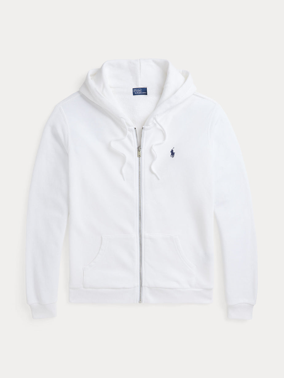 2026 New Arrival Felpa con Cappuccio in Cotone Loopback Bianco