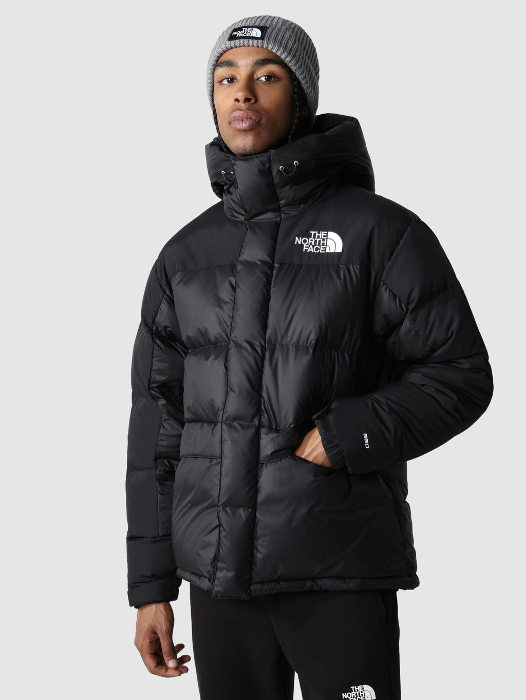 2026 New Arrival Piumino con Cappuccio Color Block Himalayan Nero