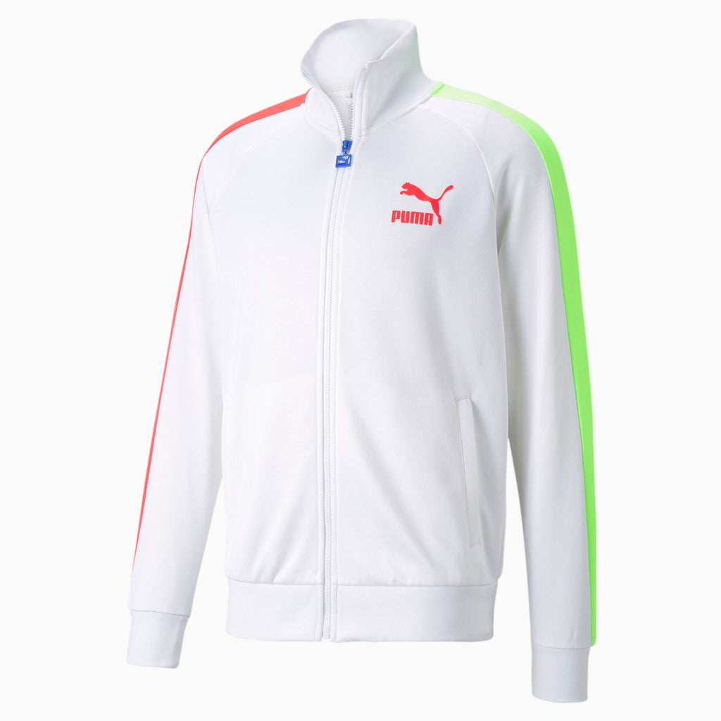 Top Seller Puma ICONIC T7 TRACKSUIT Men’s - WHITE PINK GREEN