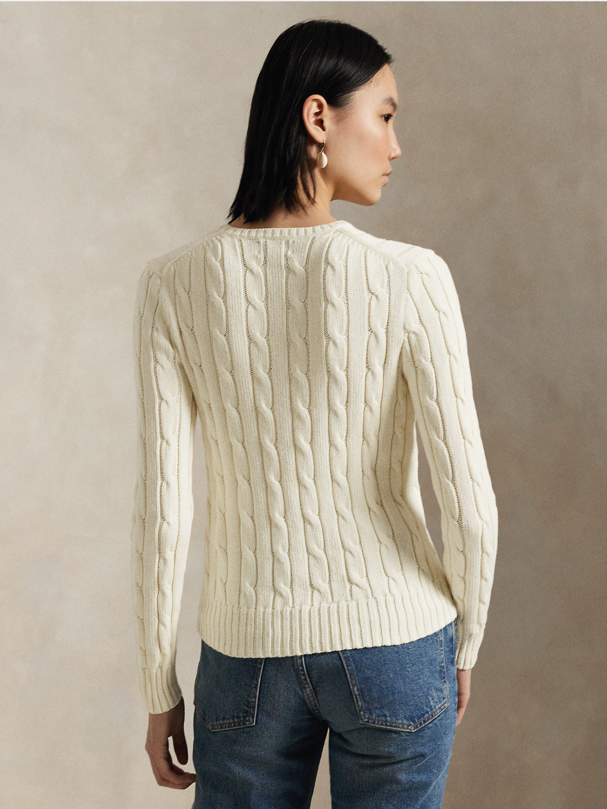 2026 New Arrival Maglia a Trecce in Misto Cashmere Crema
