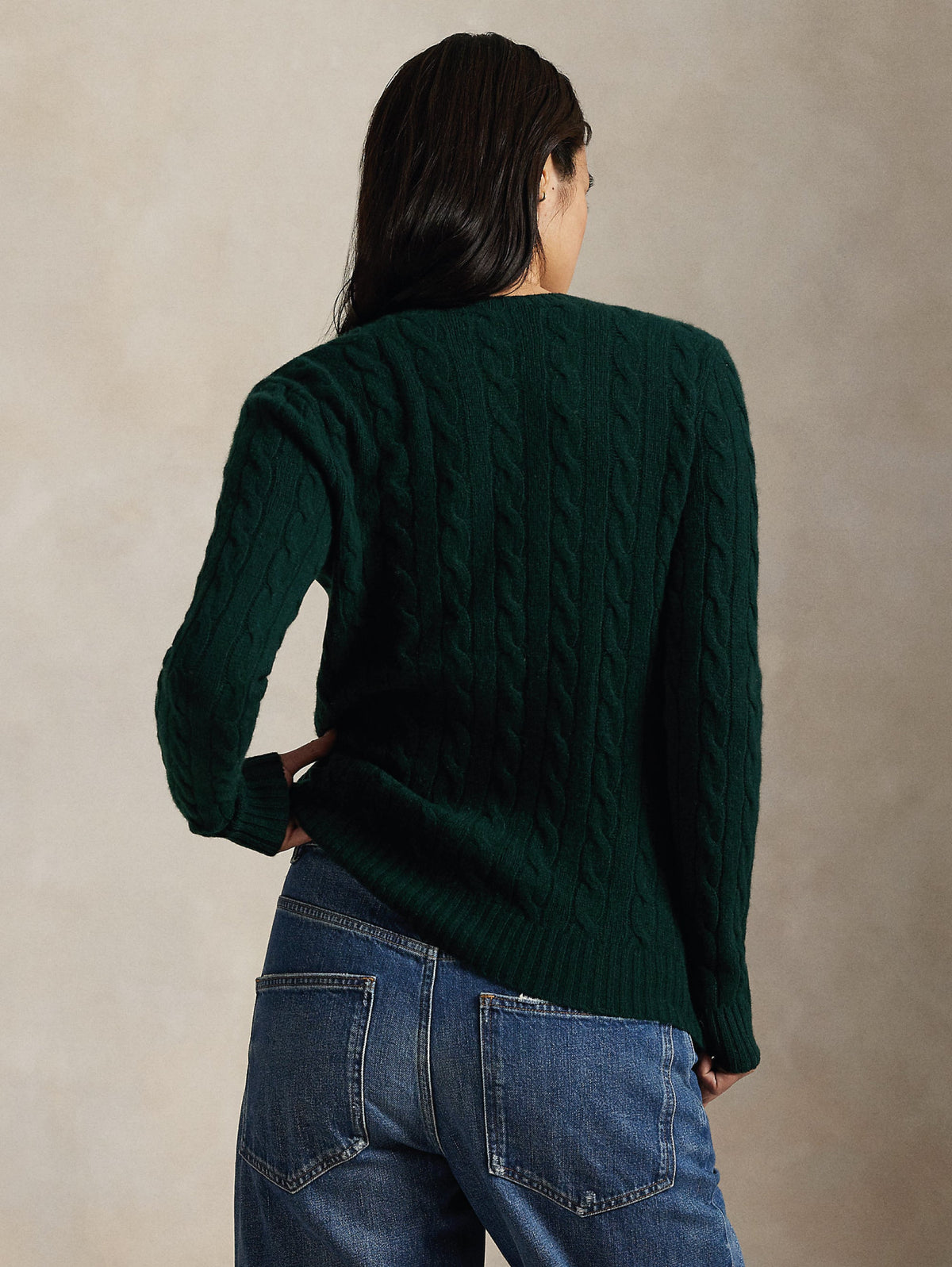 2026 New Arrival Maglia a Trecce in Misto Cashmere Verde