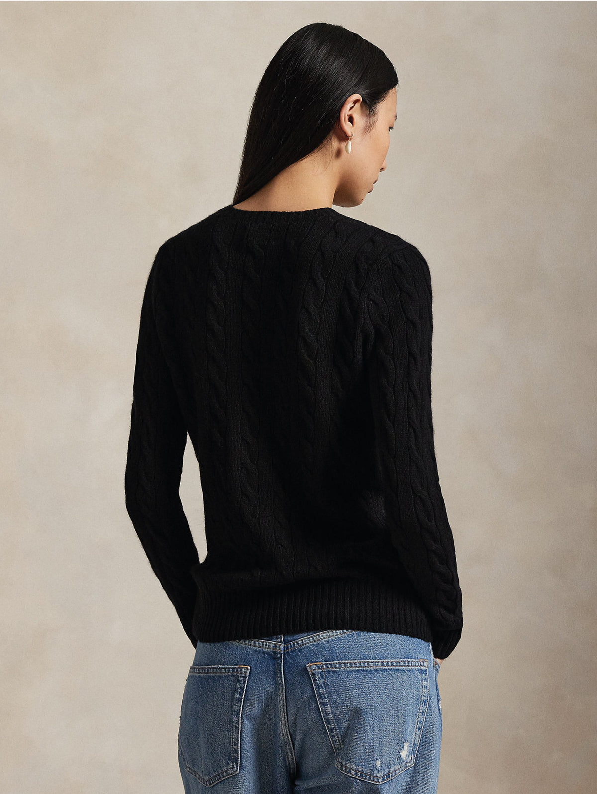 2026 New Arrival Maglia a Trecce in Misto Cashmere Nero
