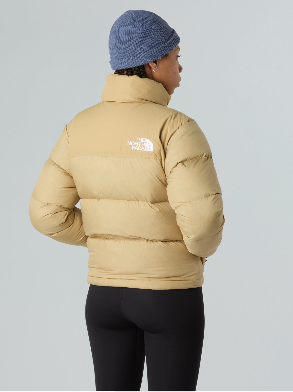 Giacca Retro Nuptse Squadrato da Donna Beige