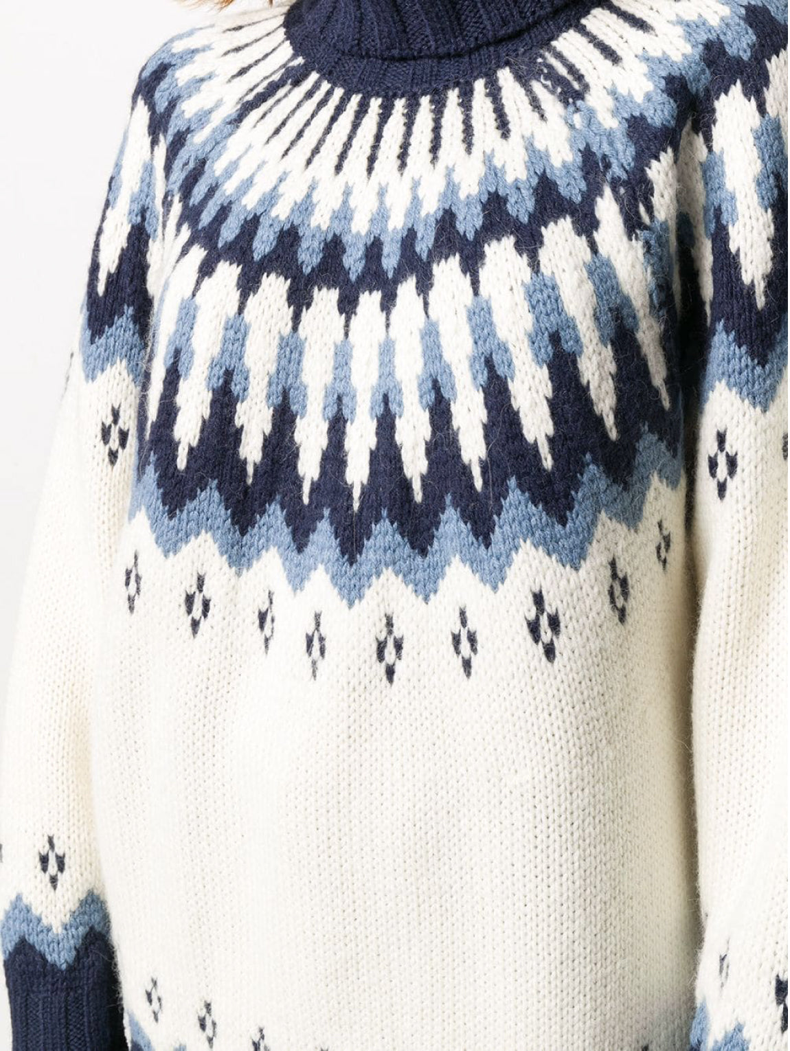 2026 New Arrival Maglia Over Collo Alto - Panna