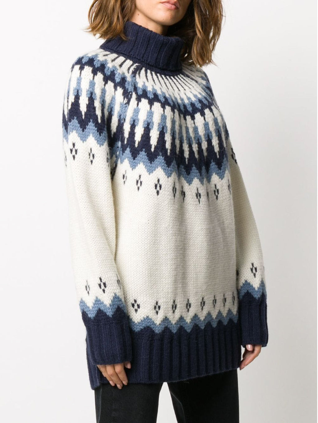 2026 New Arrival Maglia Over Collo Alto - Panna
