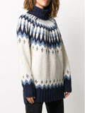 2026 New Arrival Maglia Over Collo Alto - Panna