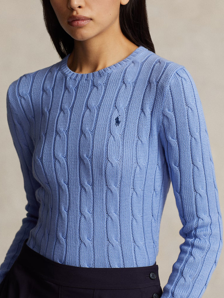 2026 New Arrival Maglia a Trecce Blu Polvere