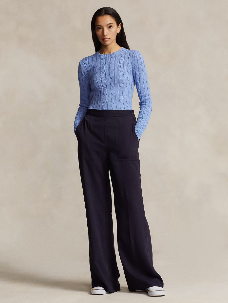 2026 New Arrival Maglia a Trecce Blu Polvere