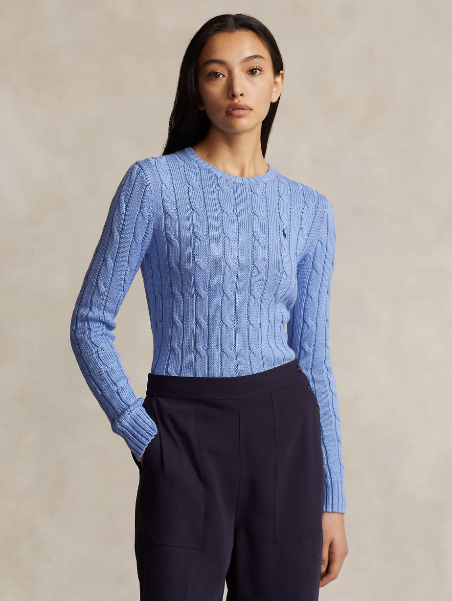 2026 New Arrival Maglia a Trecce Blu Polvere