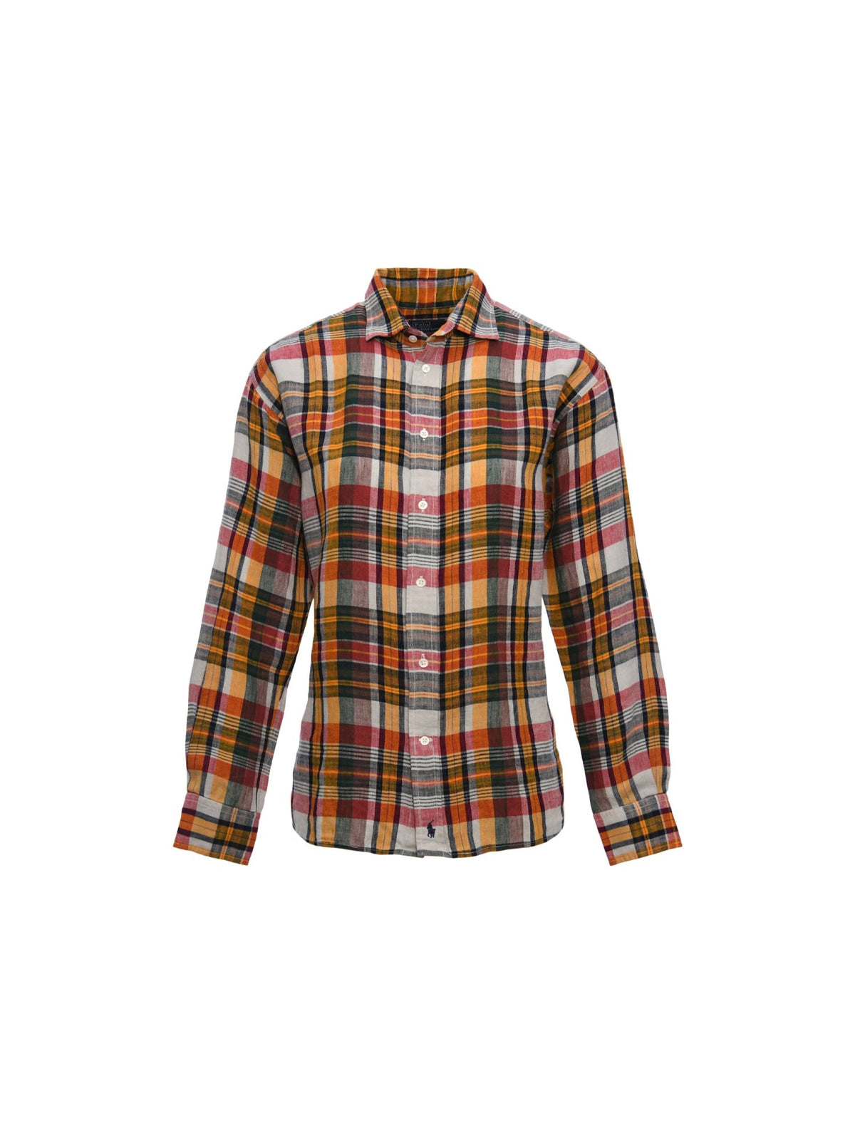 2026 New Arrival Camicia in Lino a Quadri Scozzese Multicolore