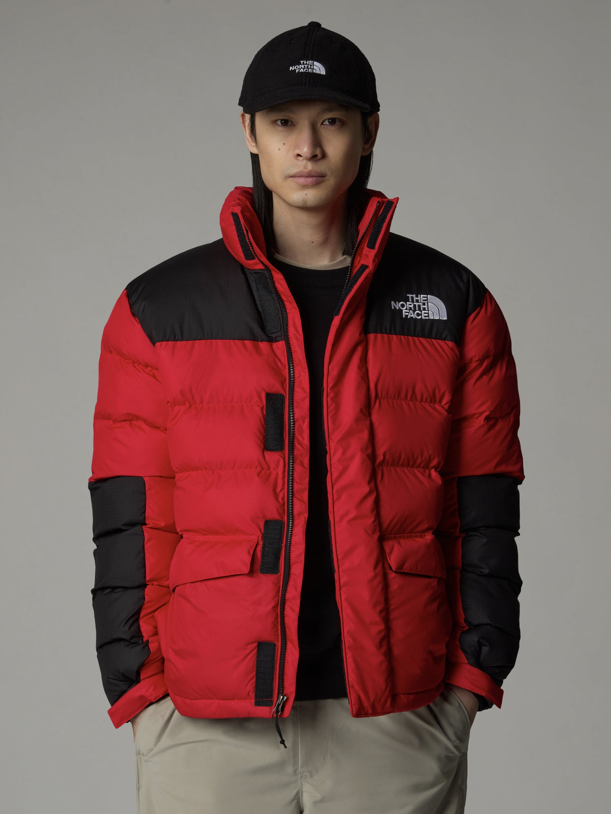 2026 New Arrival Giaccone Color Block Imbottito Limbara Rosso