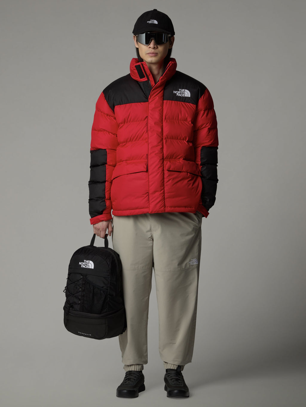 2026 New Arrival Giaccone Color Block Imbottito Limbara Rosso