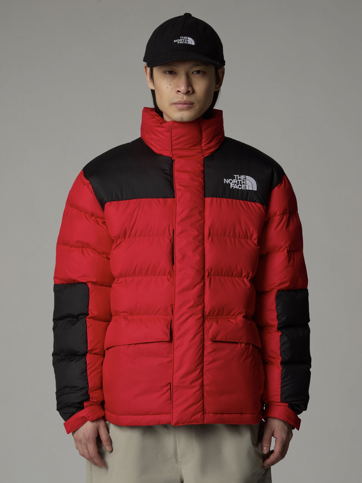 2026 New Arrival Giaccone Color Block Imbottito Limbara Rosso