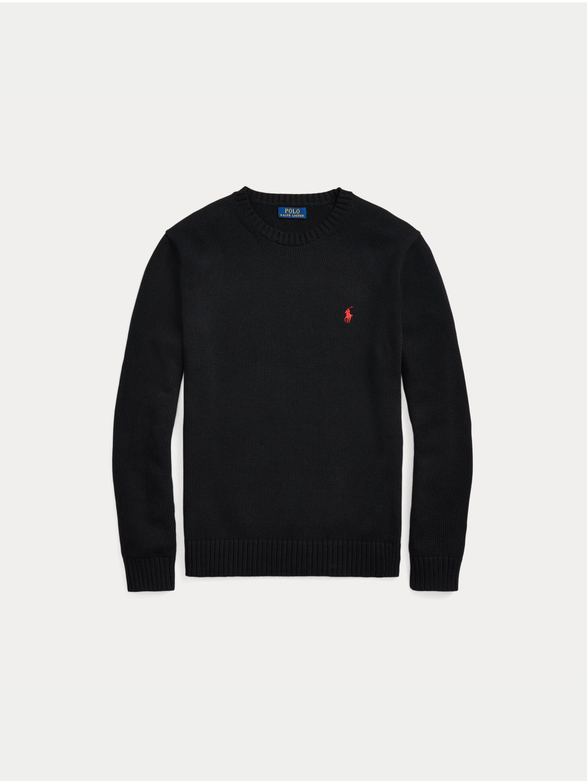 2026 New Arrival Maglia Girocollo in Cotone Regular Fit Nero