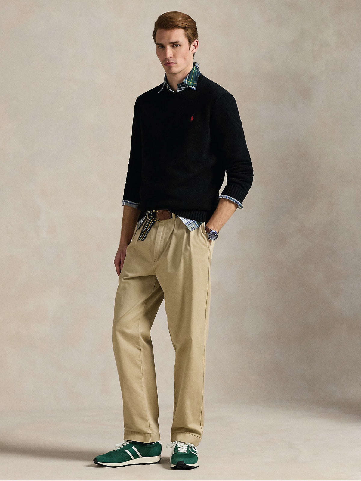 2026 New Arrival Maglia Girocollo in Cotone Regular Fit Nero