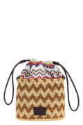 2026 New Arrival zigzag pattern braided raffia bucket