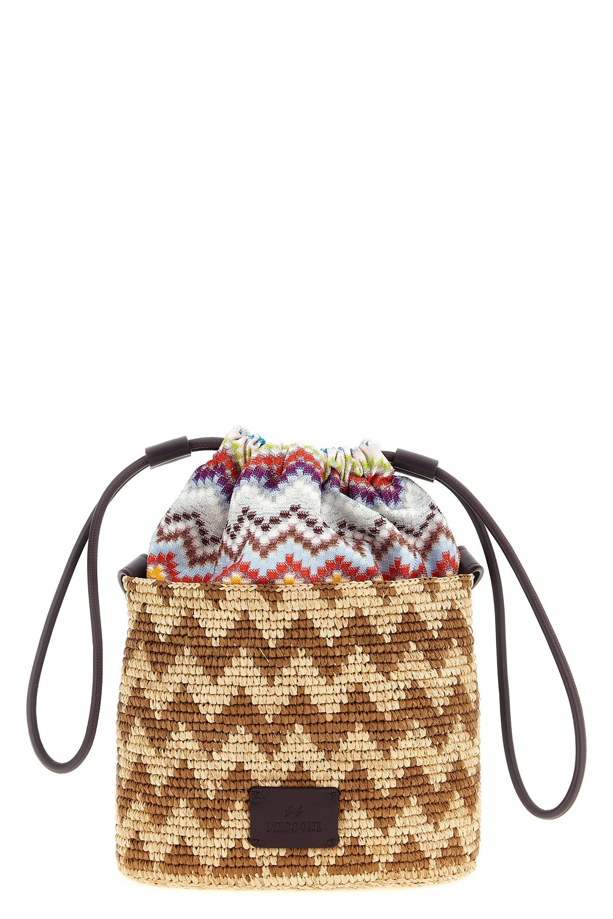 2026 New Arrival zigzag pattern braided raffia bucket