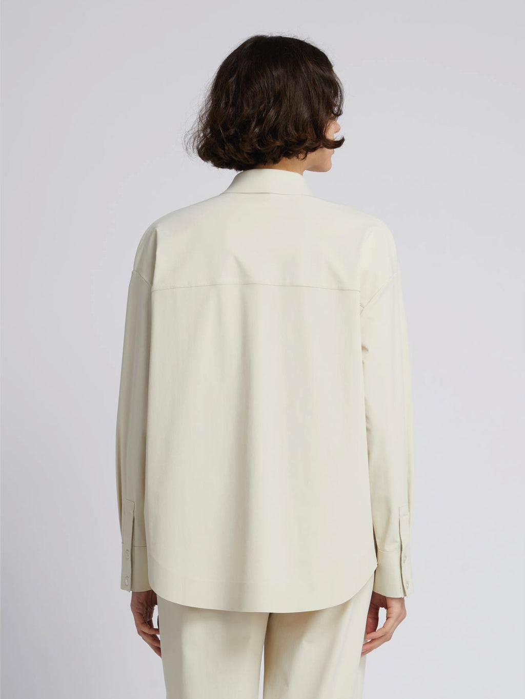 2026 New Arrival Camicia dalla Texture Tecnica Avorio