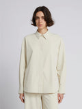 2026 New Arrival Camicia dalla Texture Tecnica Avorio