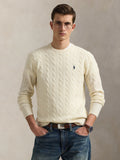 2026 New Arrival Maglia Girocollo in Misto Cashmere Crema