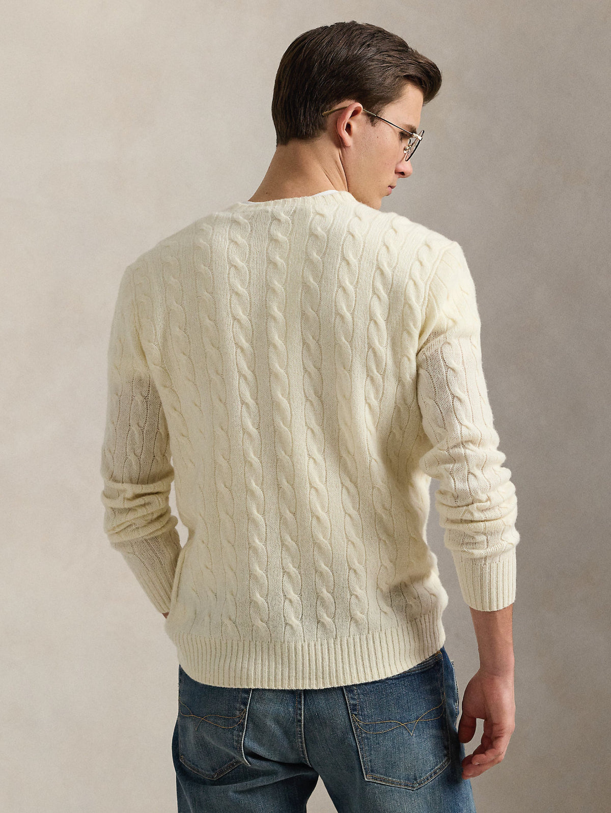 2026 New Arrival Maglia Girocollo in Misto Cashmere Crema