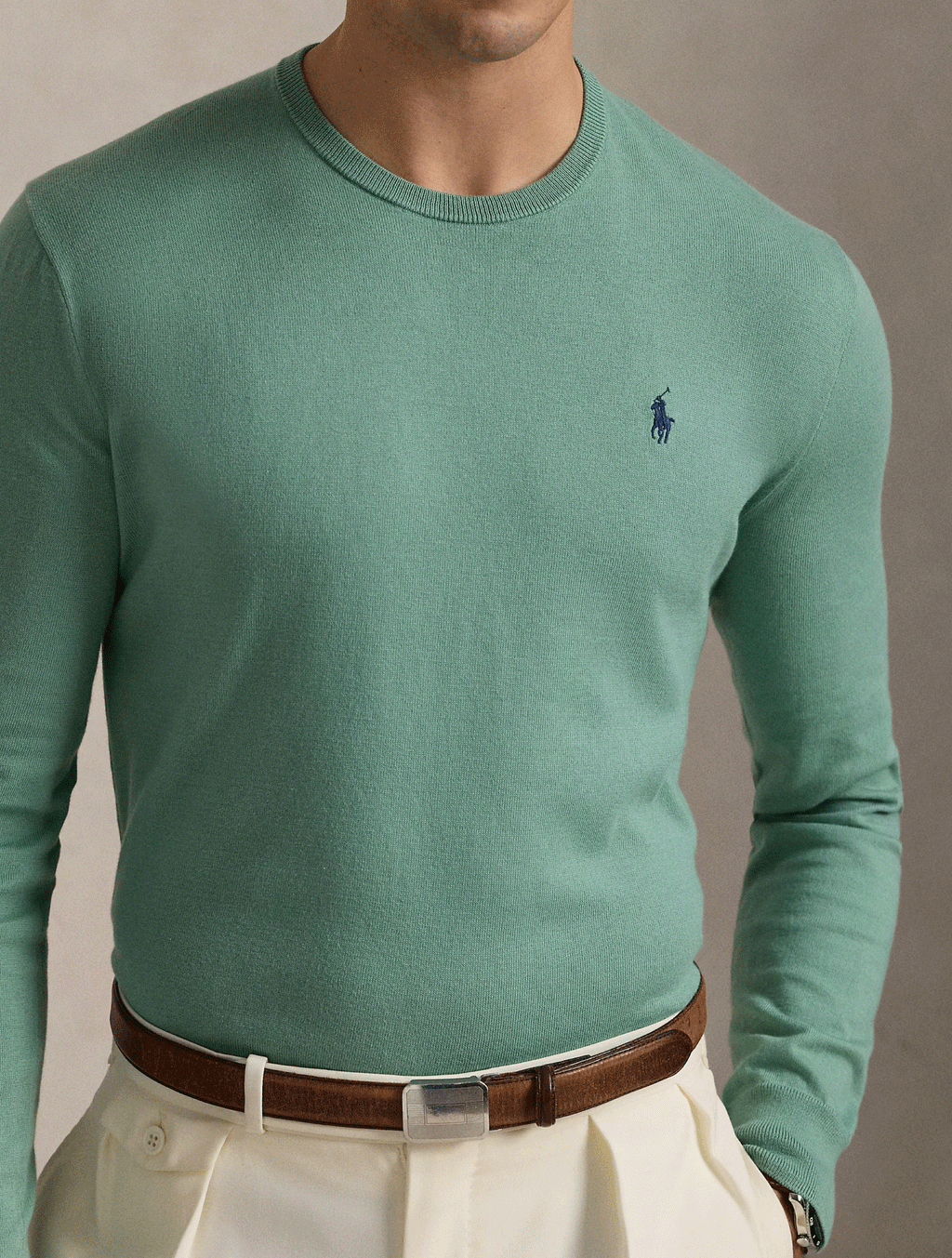 2026 New Arrival Maglione con Lavorazione Effetto Texture Menta