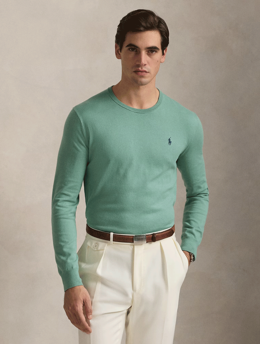 2026 New Arrival Maglione con Lavorazione Effetto Texture Menta
