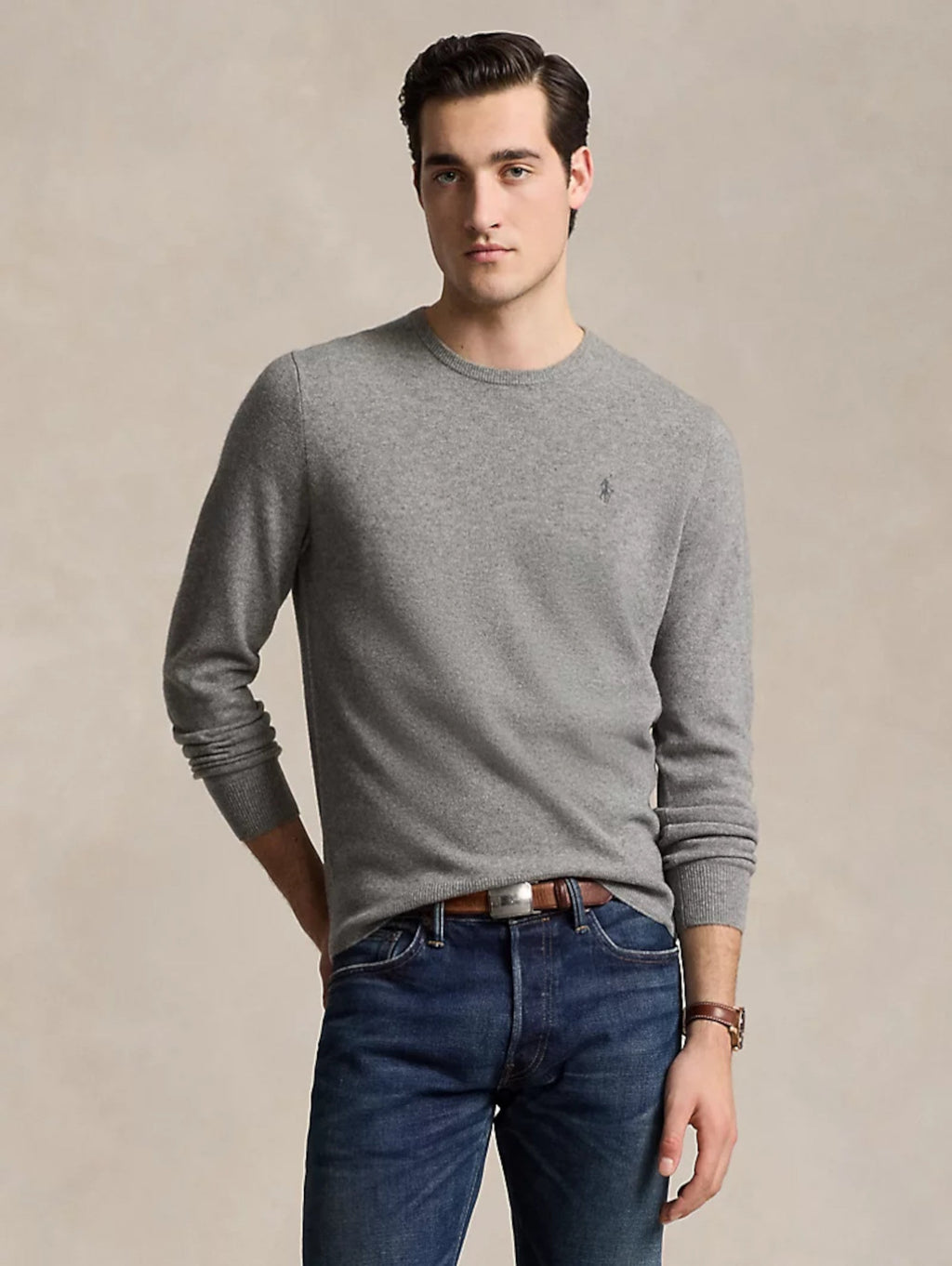 2026 New Arrival Maglia Girocollo in Lana Grigio