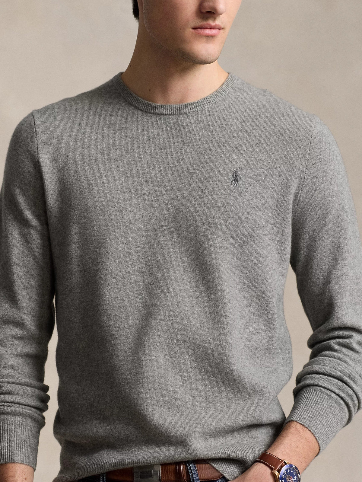 2026 New Arrival Maglia Girocollo in Lana Grigio