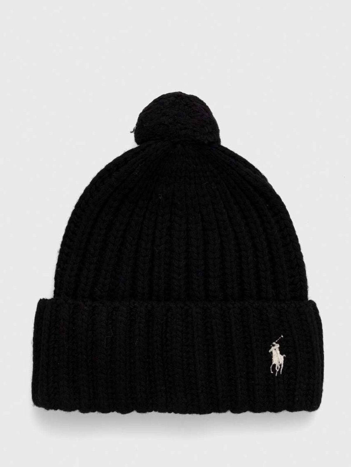 2026 New Arrival Cappello con Pompon e Ricamo Pony Nero