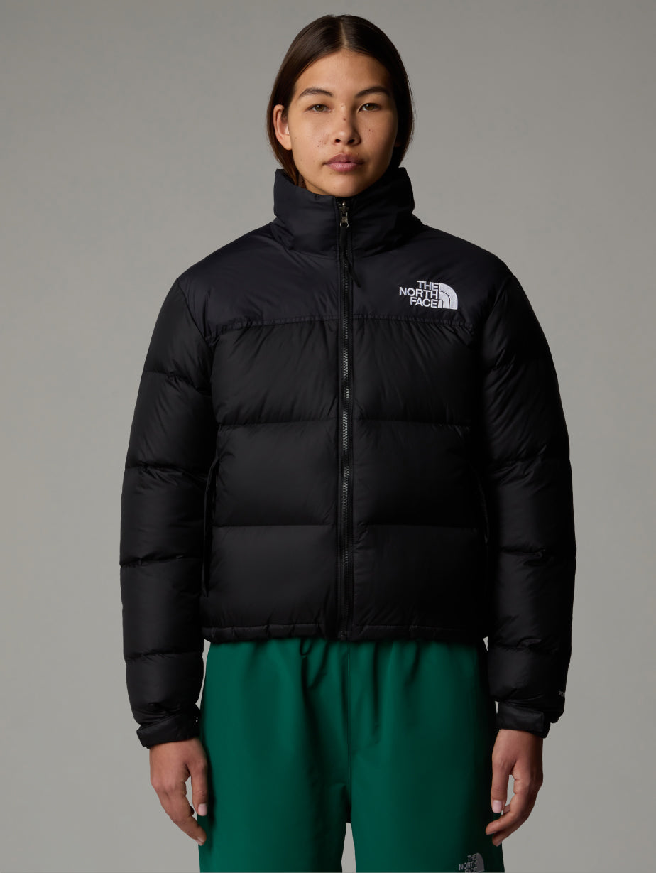 Giacca Retro Nuptse Squadrato da Donna Nero
