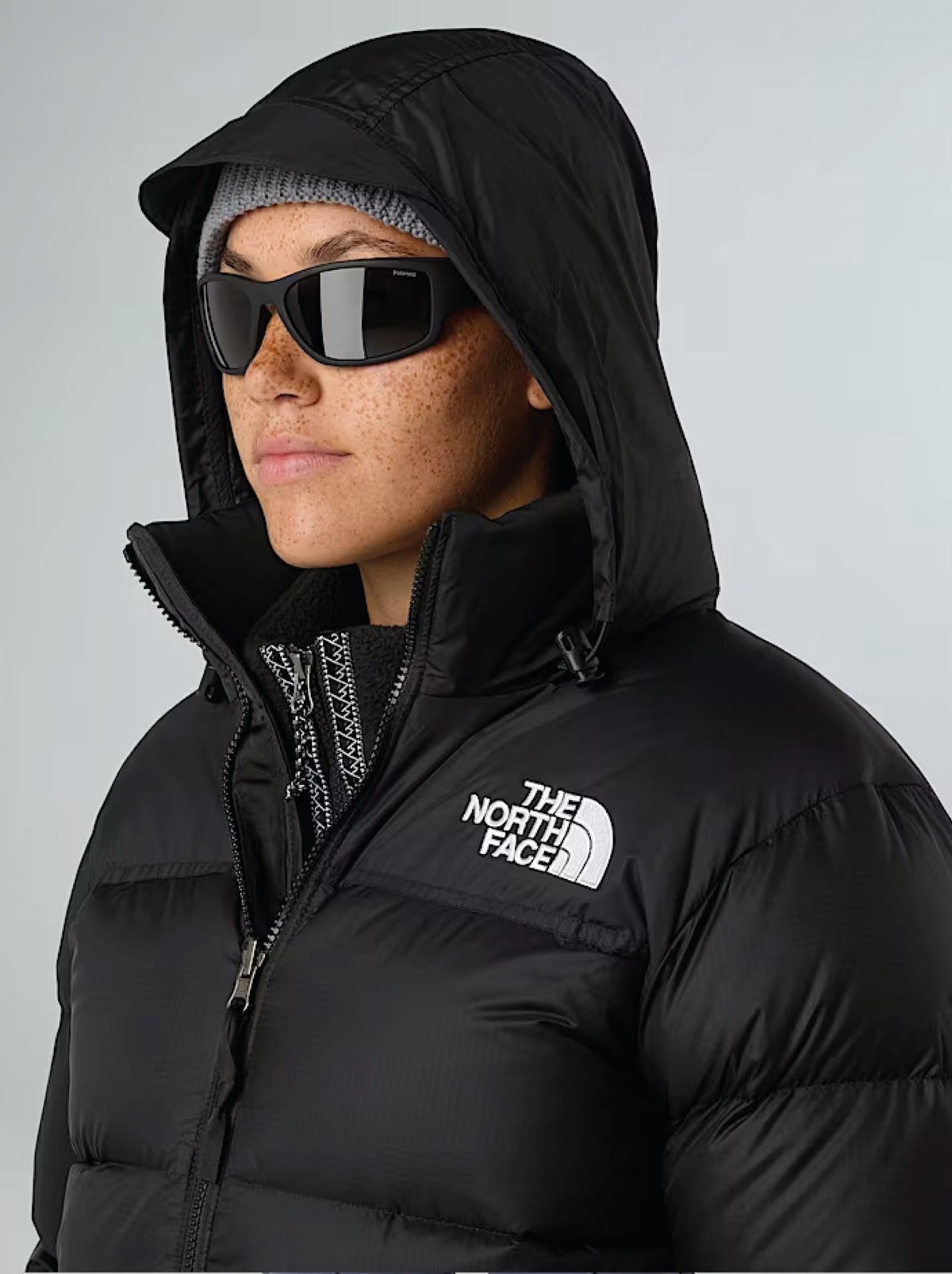 Giacca Retro Nuptse Squadrato da Donna Nero