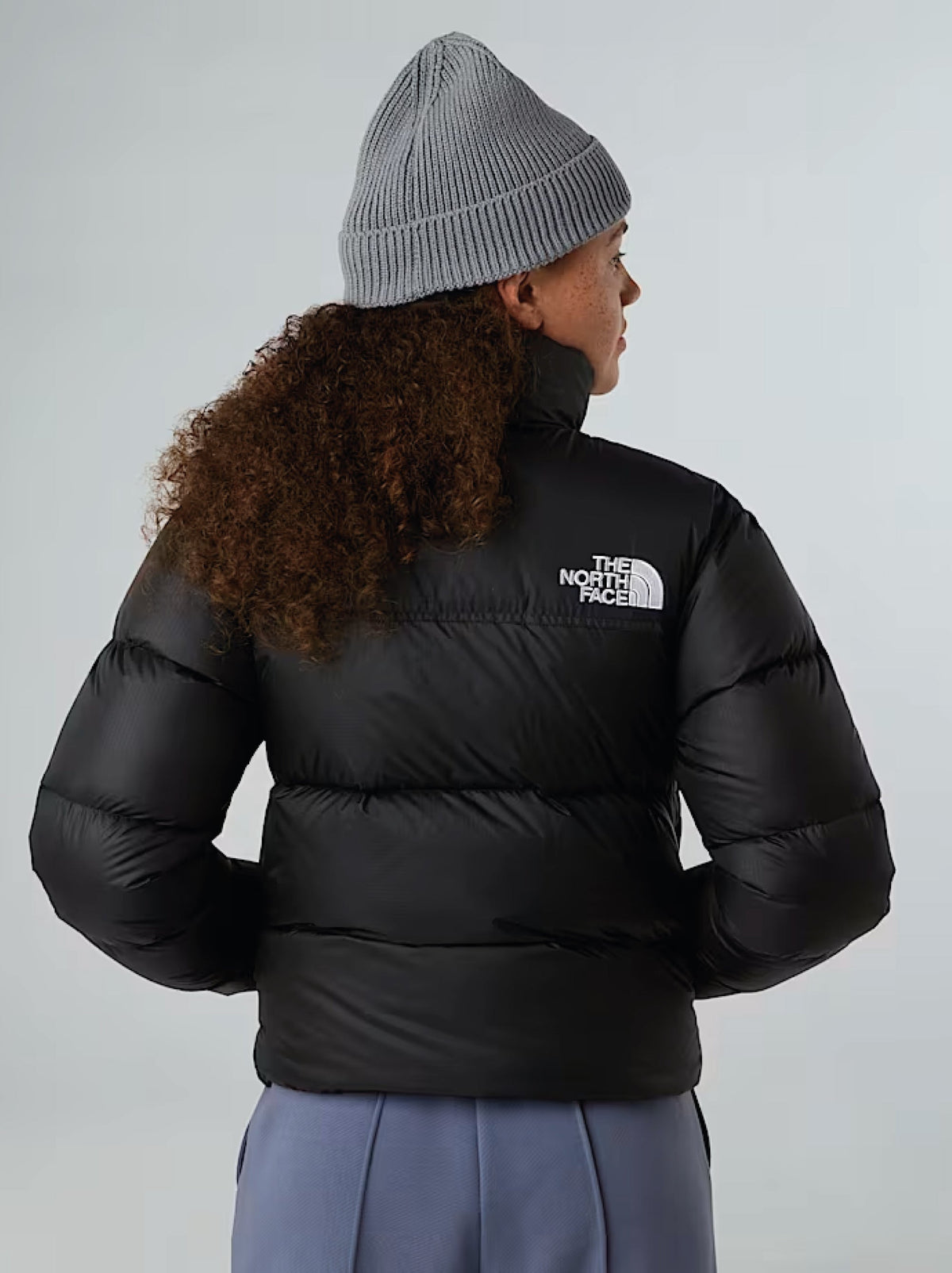 Giacca Retro Nuptse Squadrato da Donna Nero