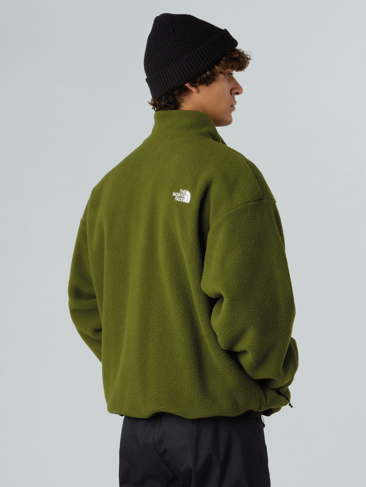 Giacca da Uomo in Pile Reversibile Yumiori Verde/Nero