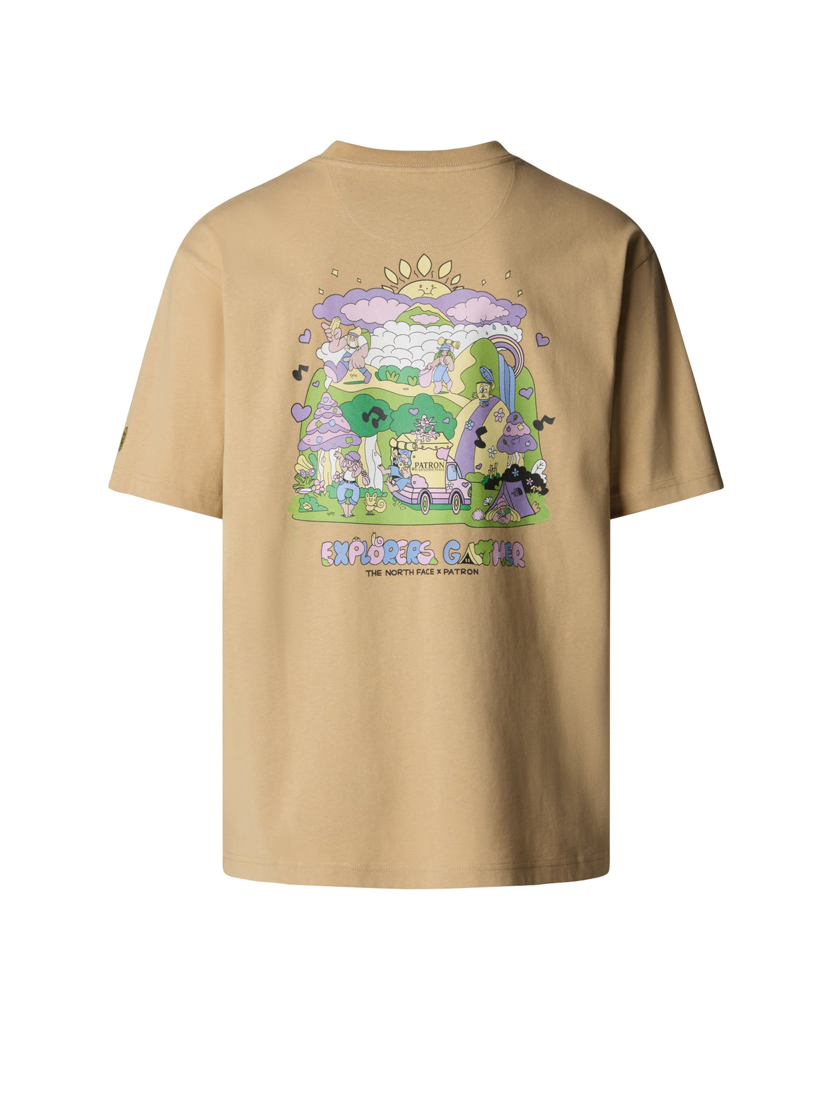 T-shirt Unisex Plasticfree Peaks Khaki