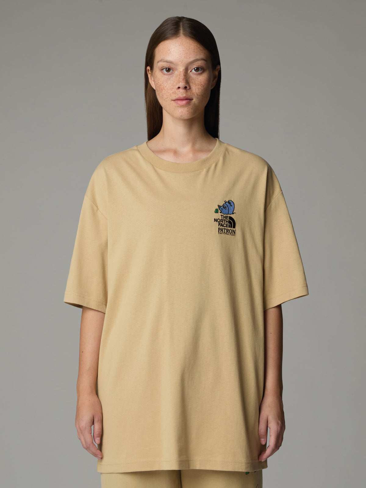 T-shirt Unisex Plasticfree Peaks Khaki