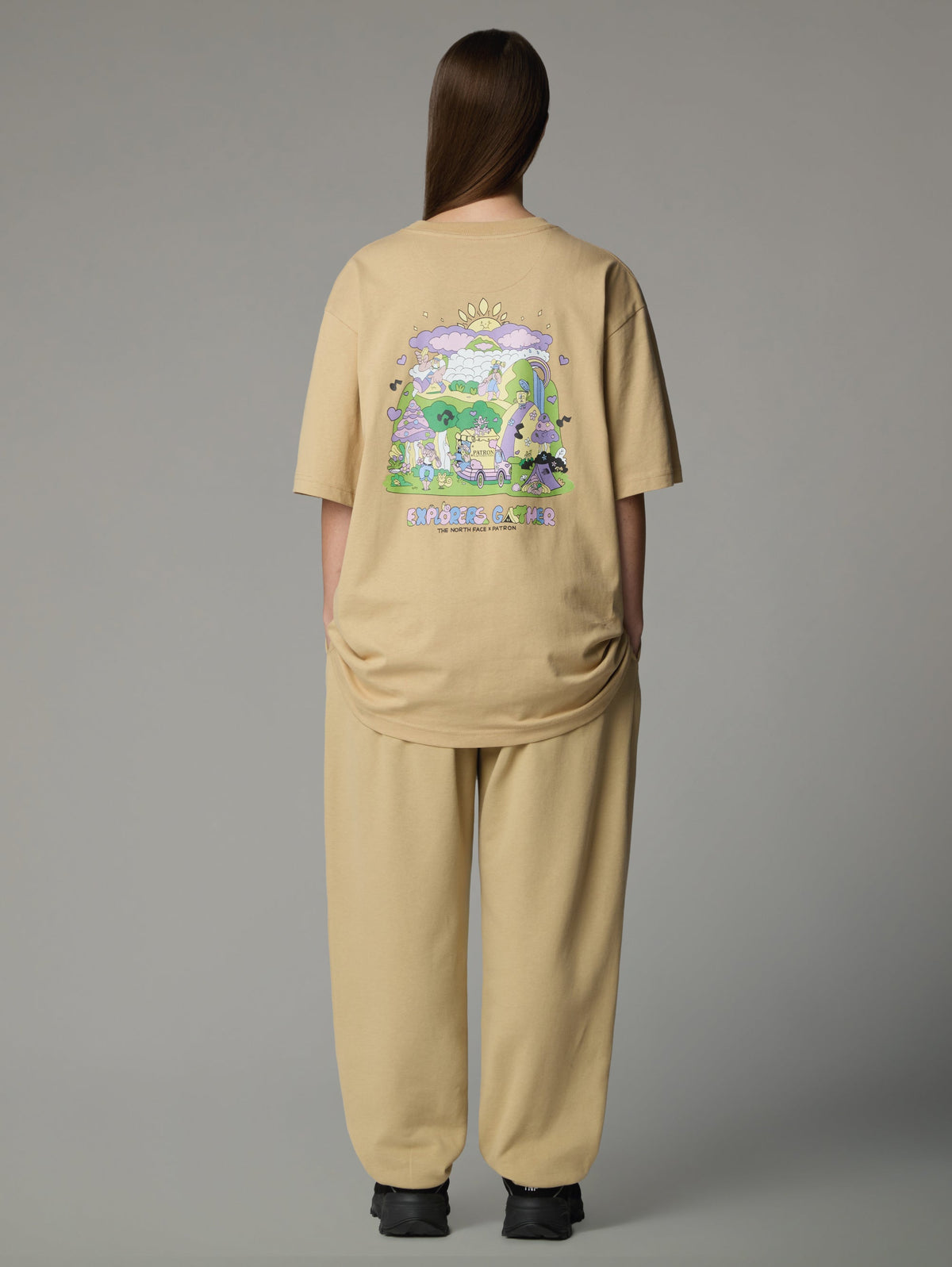 T-shirt Unisex Plasticfree Peaks Khaki