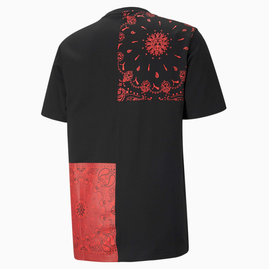 Top Seller PUMA OB PATCHWORK T-SHIRT-BLACK/RED