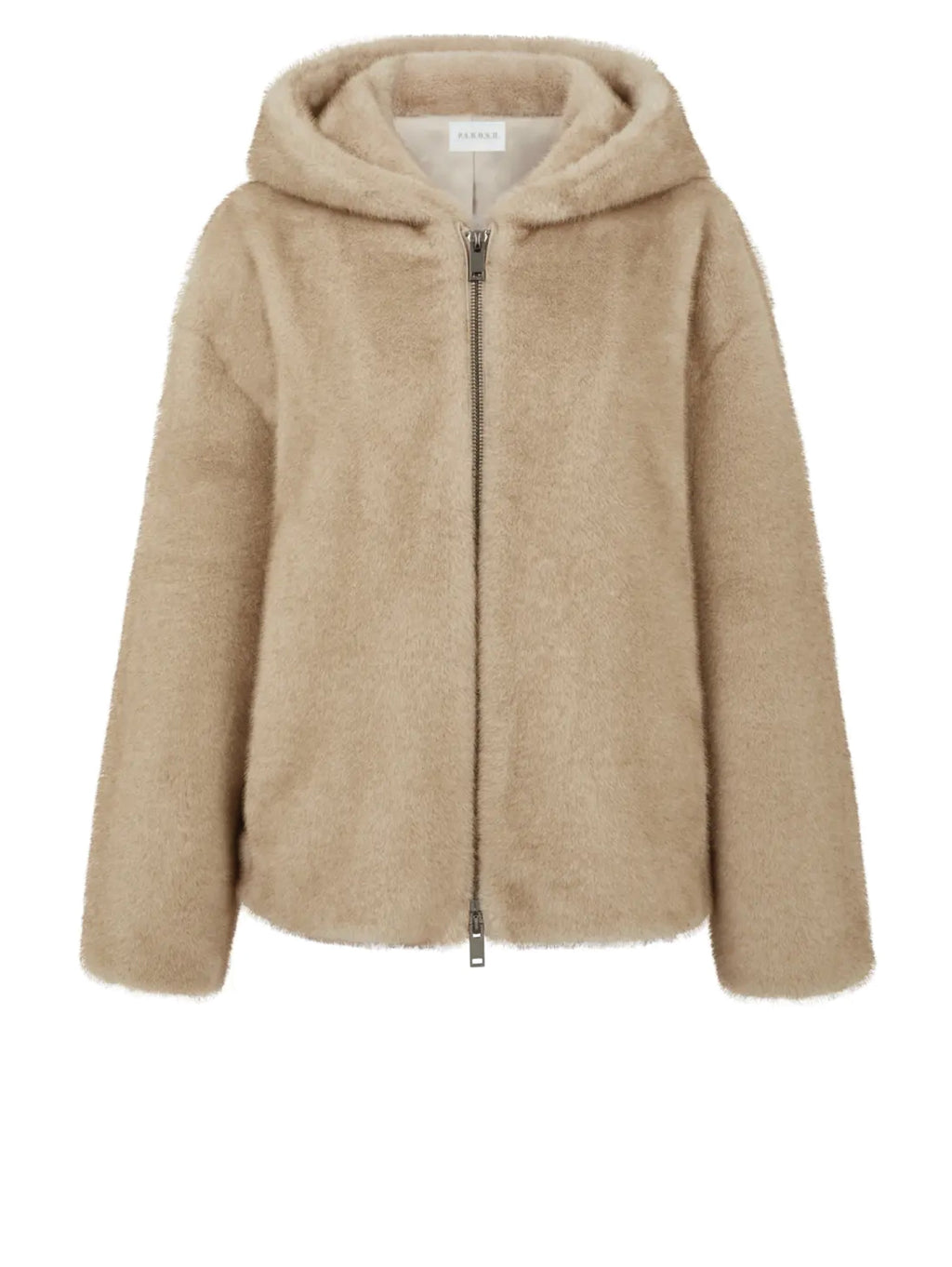 2026 New Arrival Giubbotto in Ecopelliccia con Cappuccio Sabbia