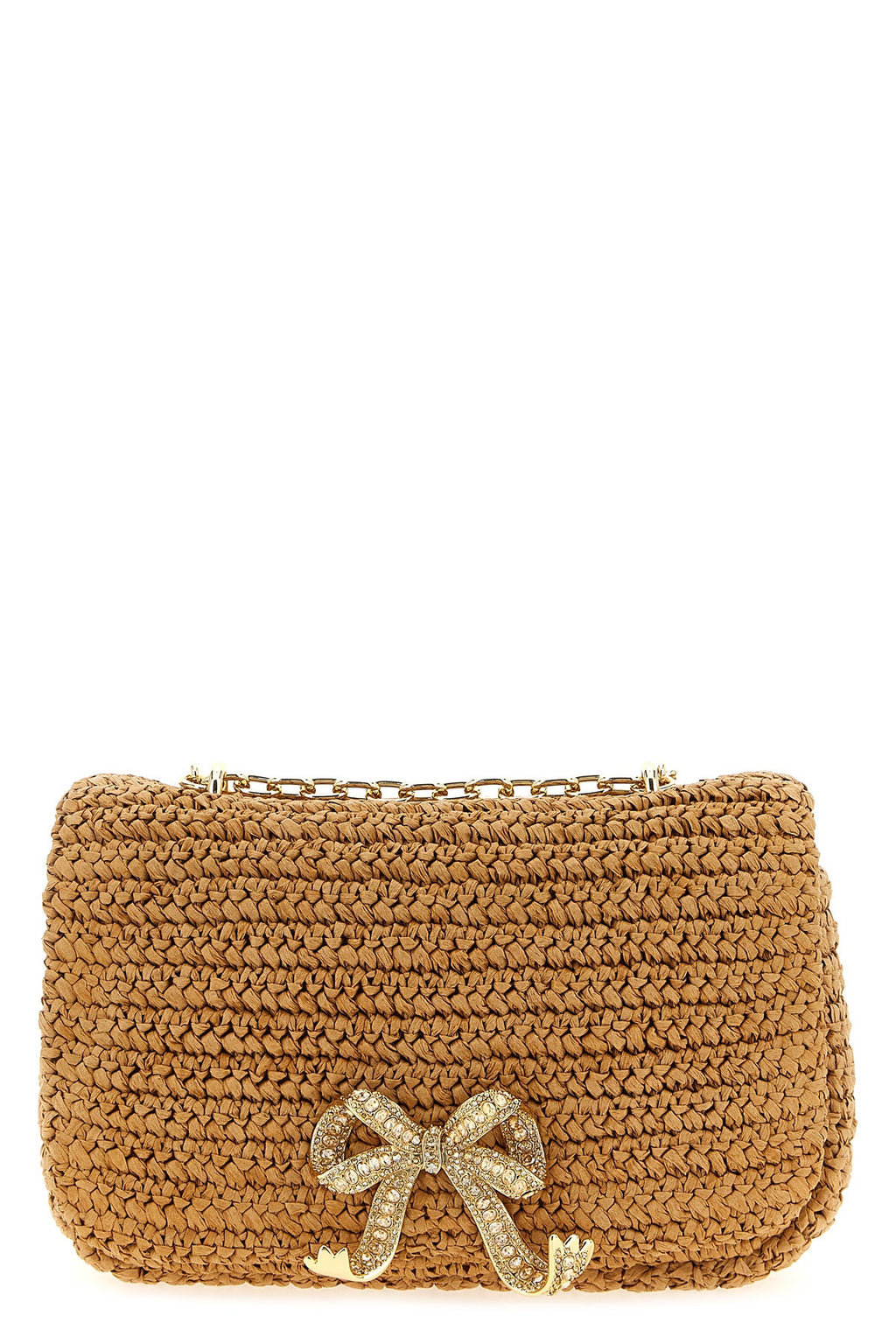 2026 New Arrival raffia bow charm raffia shoulder bag