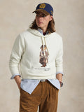 2026 New Arrival Felpa con Cappuccio e Polo Bear Stampato Bianco