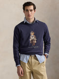 2026 New Arrival Felpa con Polo Bear Stampato Blu